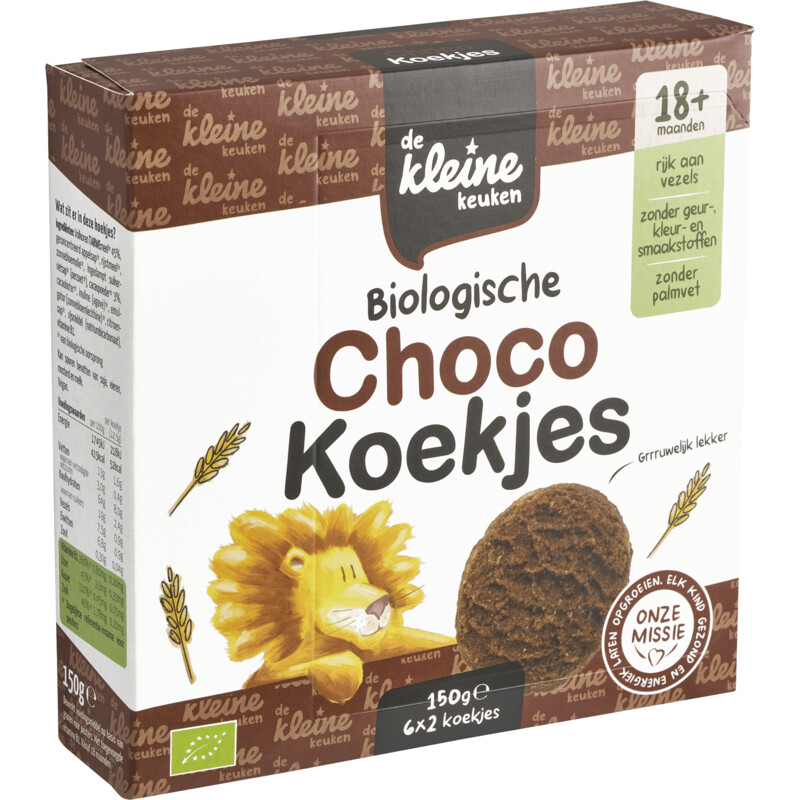 Een afbeelding van De Kleine Keuken Biologische chocokoekjes 18m+