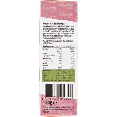 pdp-image-De Kleine Keuken Biologische hartjes koekjes aardbei 18m+