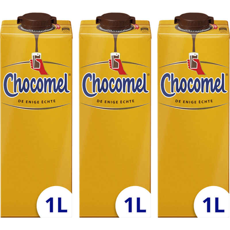 Een afbeelding van Chocomel volle chocolademelk 1L 3-pack