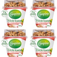 Campina kwark aardbei & granola 4-pack bestellen | Albert Heijn