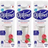 Een afbeelding van Optimel drinkyoghurt framboos 500ml 3-pack