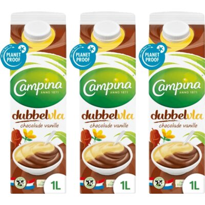 pdp-image-Campina Dubbelvla Chocola Vanille 1L 3-pack