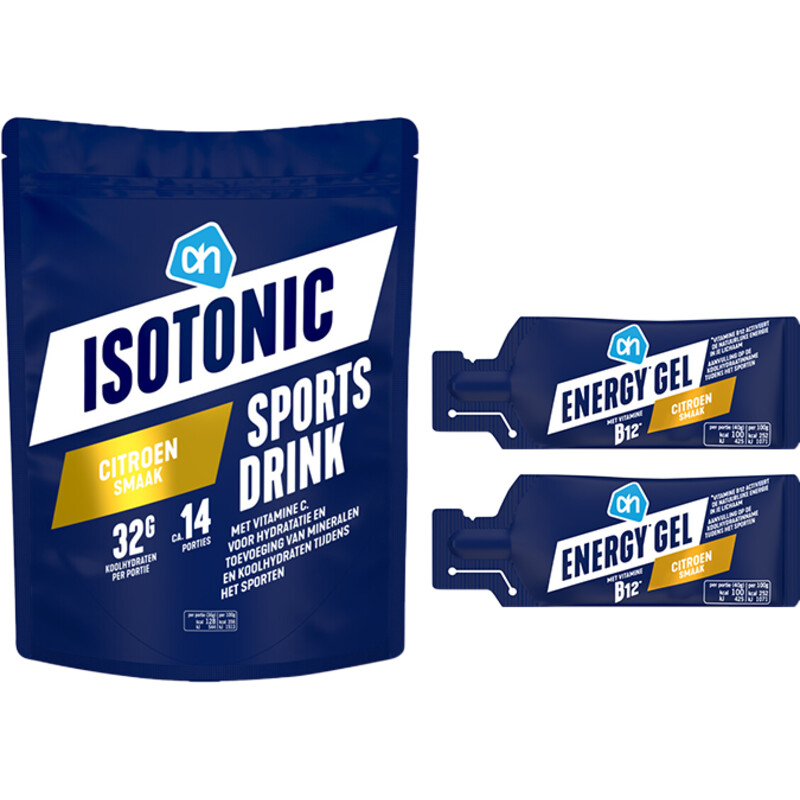 Een afbeelding van AH Isotonic en sportgel pakket