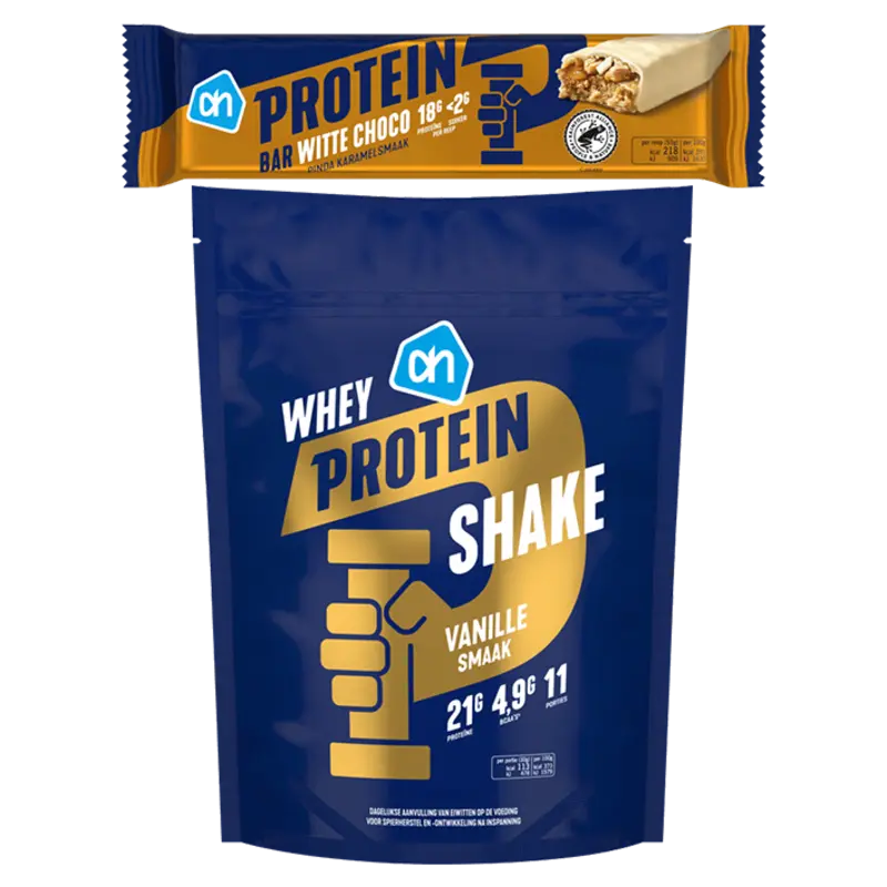 AH Whey Protein en eiwitreep pakket