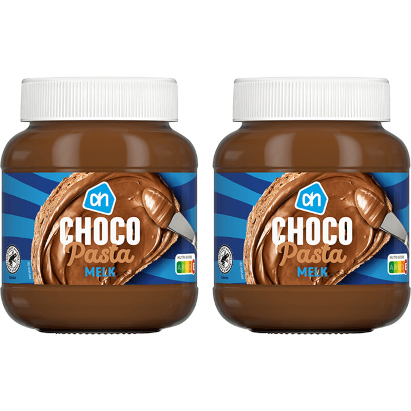 Een afbeelding van AH Chocoladepasta melk 2-pack