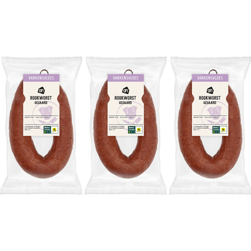 Een afbeelding van AH Rookworst 3-pack