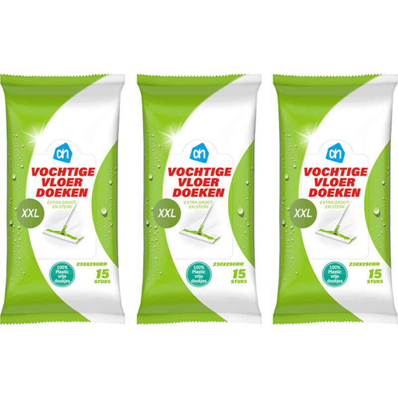 Een afbeelding van AH Vochtige XL vloerdoeken 3-pack