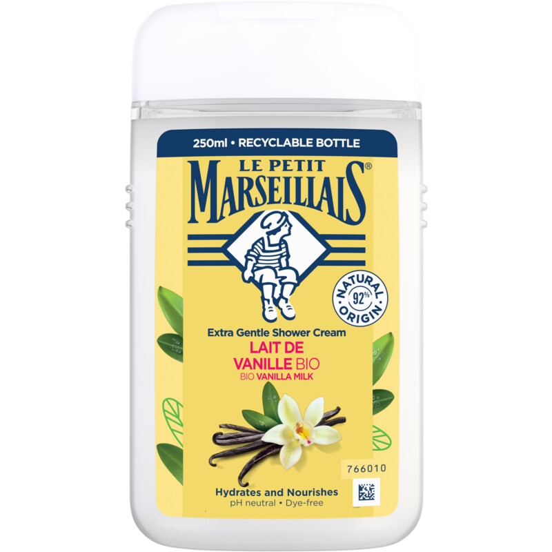 Een afbeelding van Le Petit Marseillais Vanilla milk shower cream bel