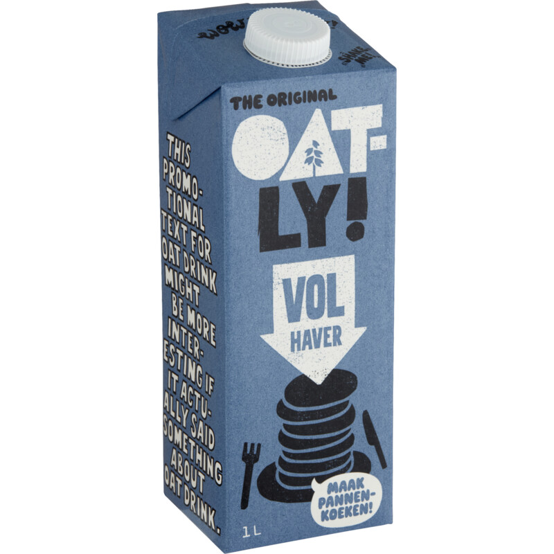 Een afbeelding van Oatly! Haverdrank vol