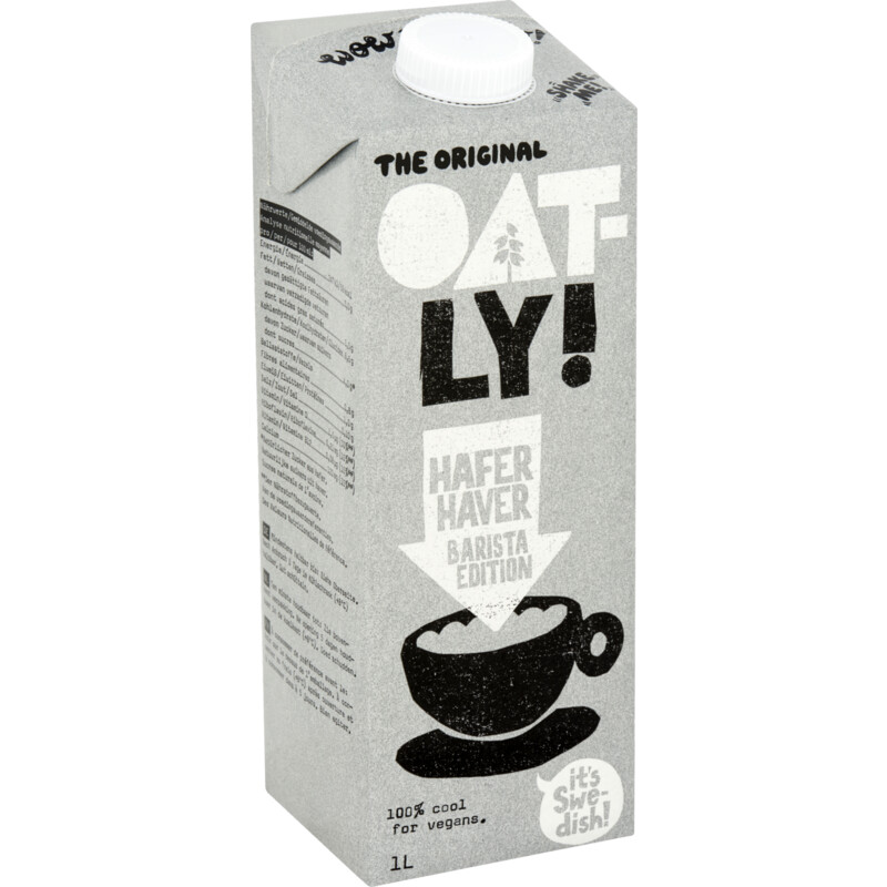 Een afbeelding van Oatly! Haver barista edition