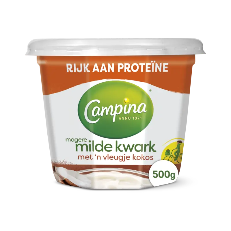 Magere milde kwark kokos