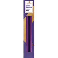 Afbeelding van Excellent Dinerkaarsen metallic donkerpaars 25cm
