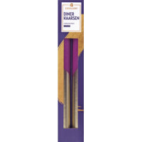 Afbeelding van Excellent Dinerkaarsen dip dye paars goud 25cm