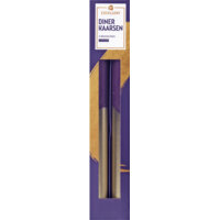 Afbeelding van Excellent Dinerkaarsen dip dye paars goud 25cm