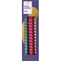 Afbeelding van Excellent Dinerkaarsen 5 uur swirl goud groen
