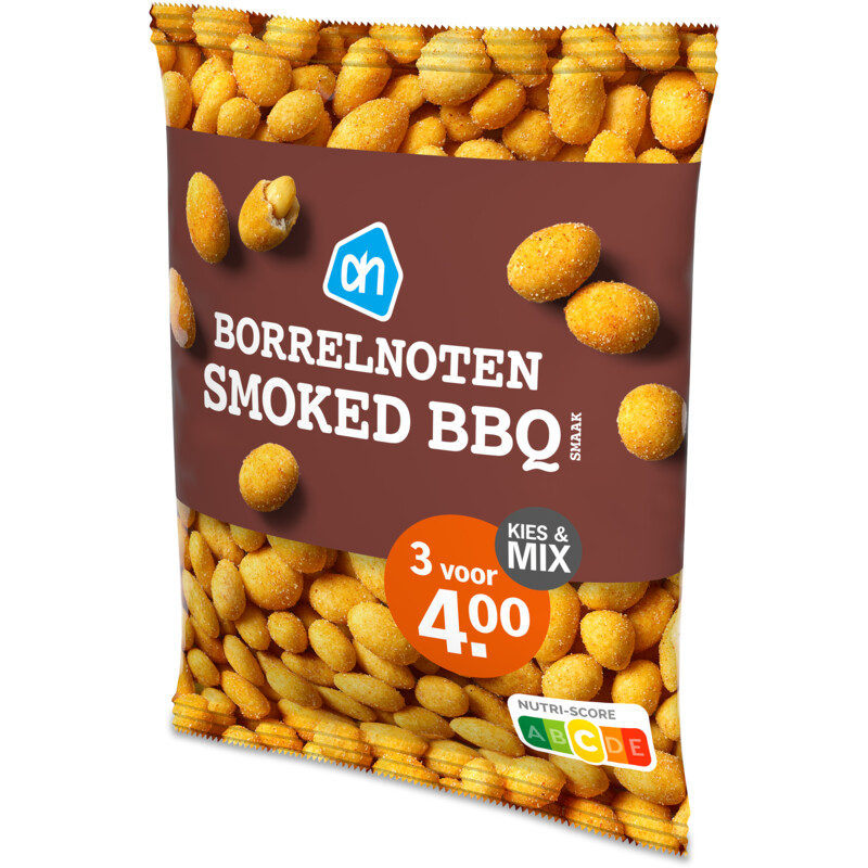 Een afbeelding van AH Borrelnoten smoked BBQ smaak