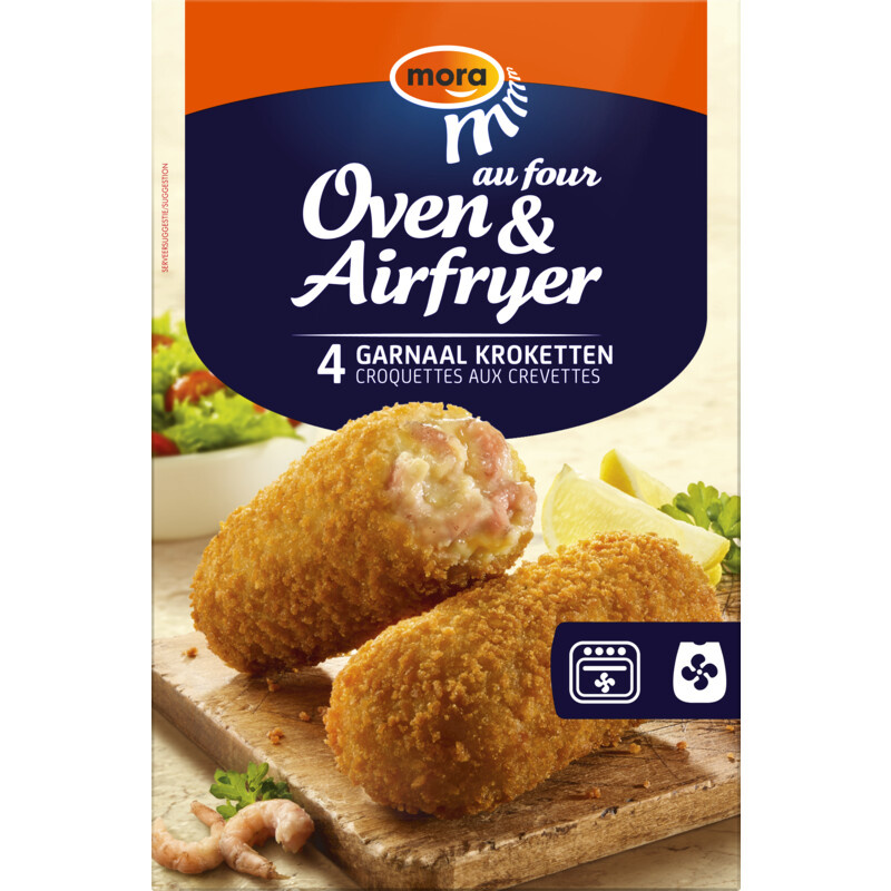 Een afbeelding van Mora Oven & airfryer garnaal kroketten bel