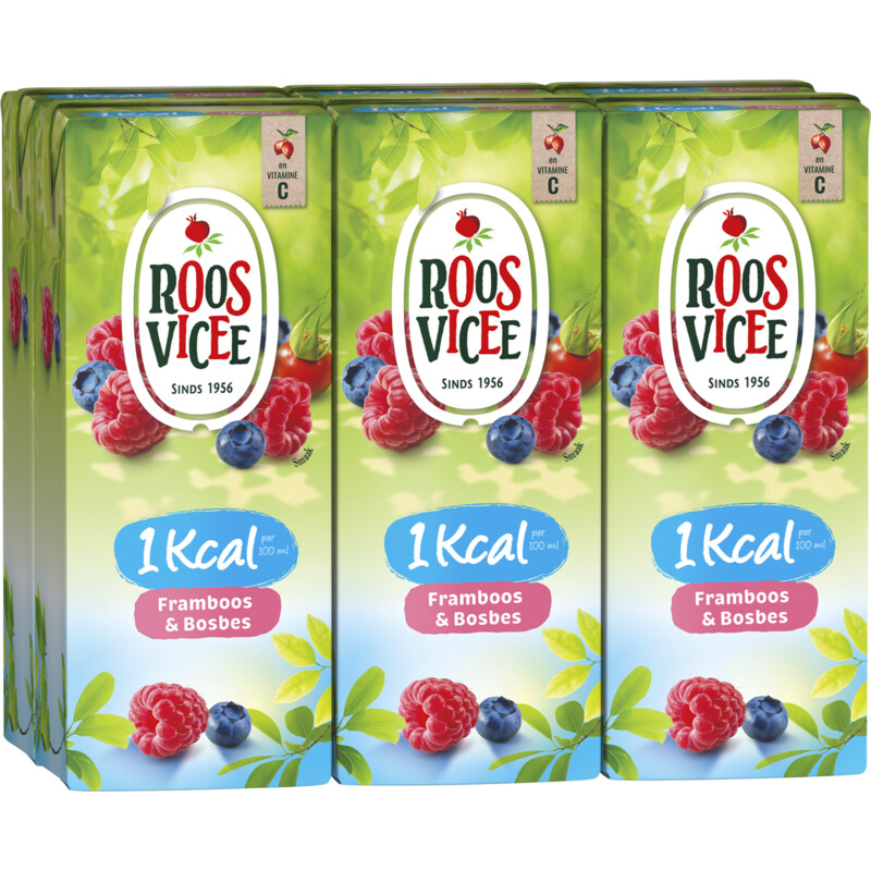 Een afbeelding van Roosvicee 1 kcal framboos & bosbes 6-pack