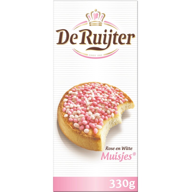 Een afbeelding van De Ruijter Roze en witte muisjes