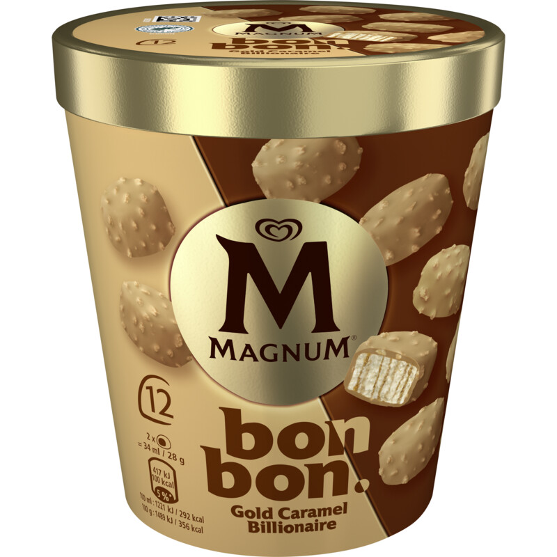 Een afbeelding van Magnum Bonbon gold caramel billionaire
