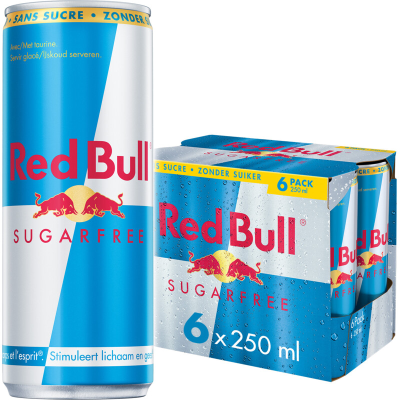Een afbeelding van Red Bull Sugar free 6-pack bel