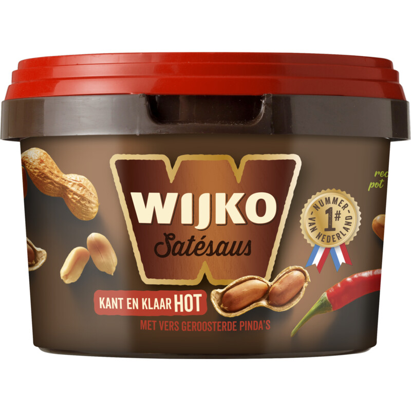 Een afbeelding van Wijko Satésaus kant en klaar hot