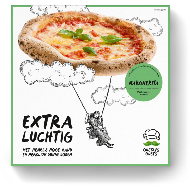Een afbeelding van Gustavo Gusto Extra luchtig pizza margherita