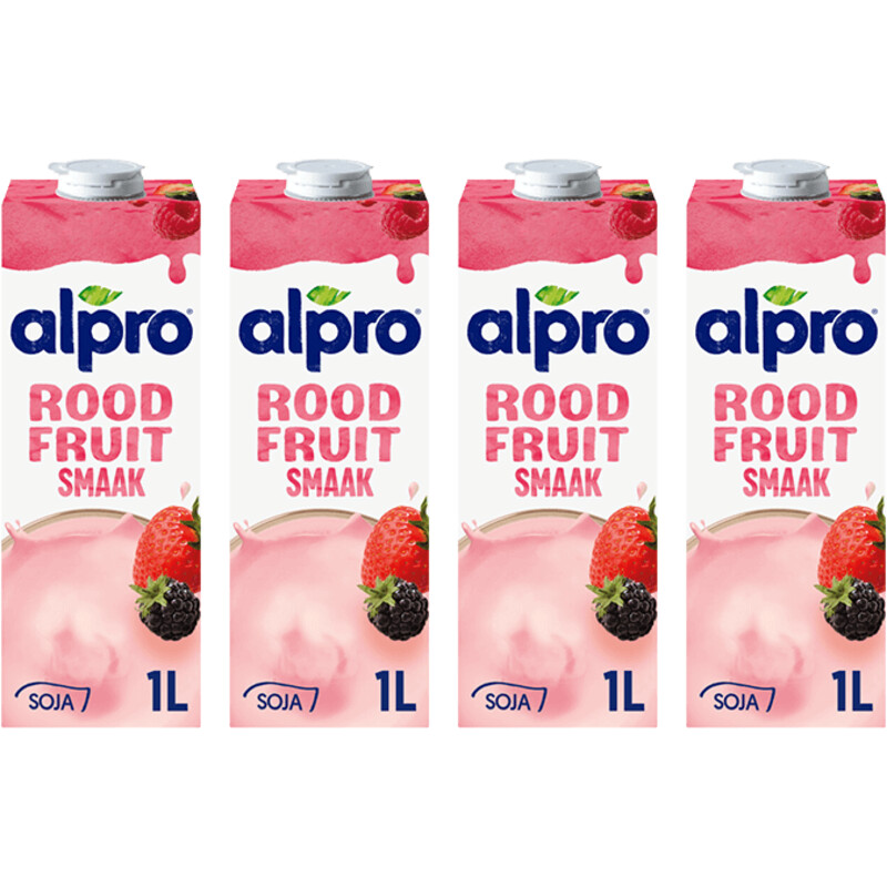 Een afbeelding van Alpro Sojadrink rode vruchten 4-pack