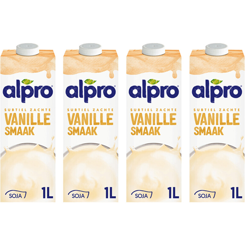 Een afbeelding van Alpro Sojadrink vanille 4-pack
