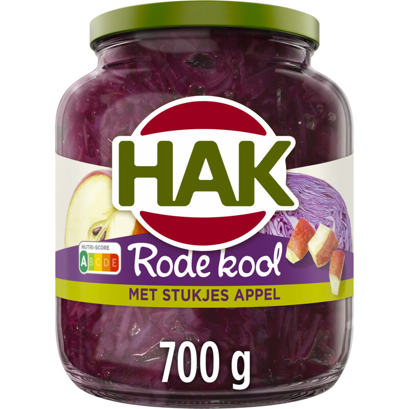Een afbeelding van Hak Rode kool met stukjes appel