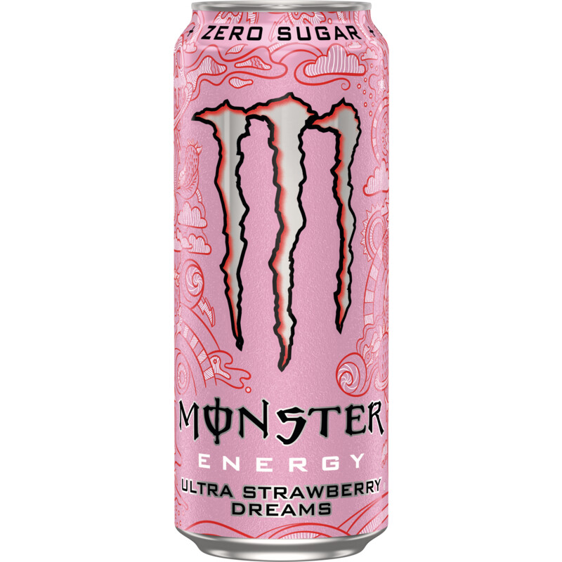 Een afbeelding van Monster Energy ultra strawberry zero sugar bel