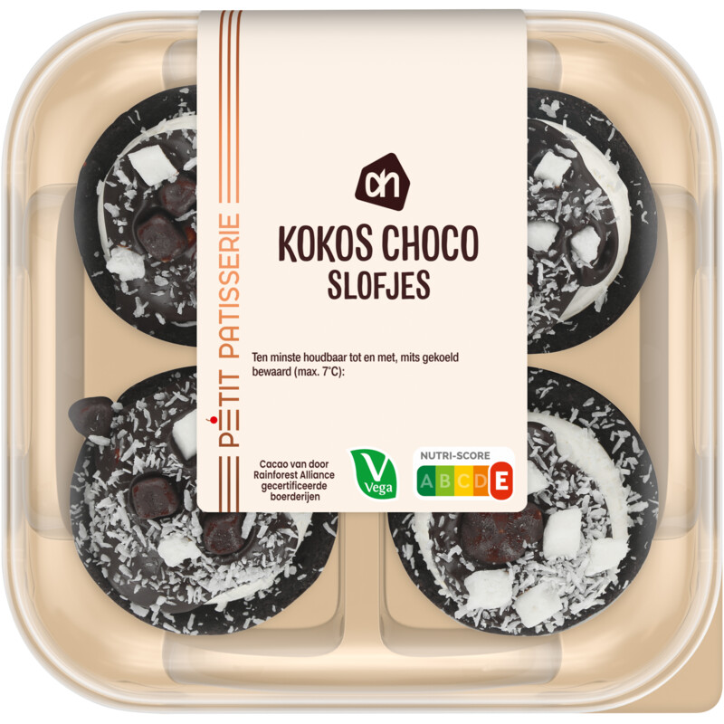 Een afbeelding van AH Kokos choco slofjes