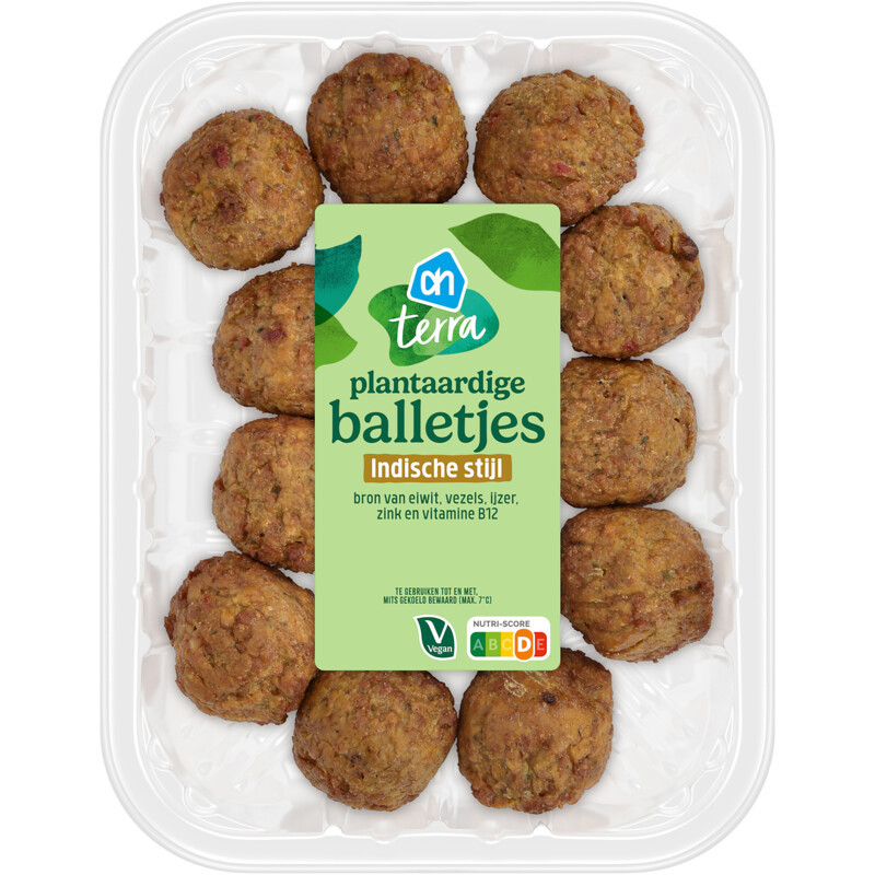 Een afbeelding van AH Terra Plantaardige balletjes Indische stijl