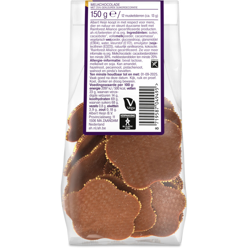 Een afbeelding van AH Excellent Musketsterren melkchocolade