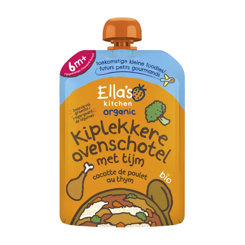 Kiplekkere ovenschotel met rijst 6m+