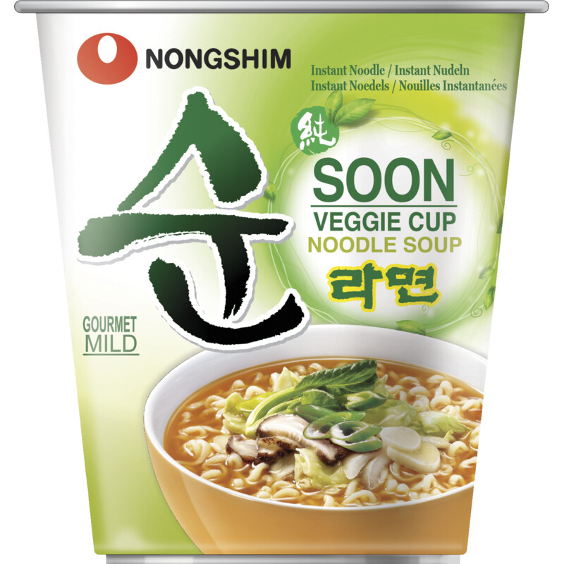 Een afbeelding van Nongshim Instant noodles soup veggie