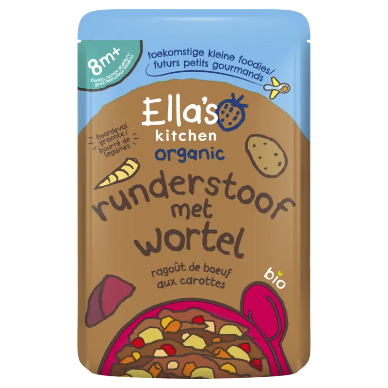 Organic Runderstoof met Wortel 8+ Maanden