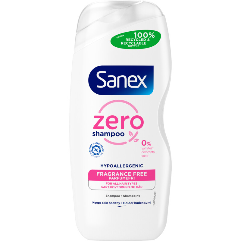Een afbeelding van Sanex Shampoo zero% gevoelige huid parfumvrij