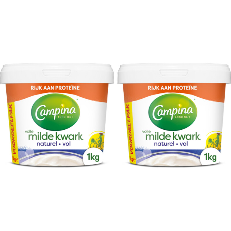 Een afbeelding van Campina Volle kwark 2-pack