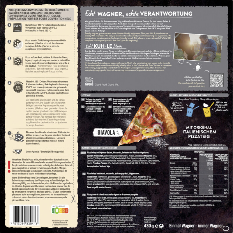 Een afbeelding van Wagner Bella Napoli pizza diavola pepperoni