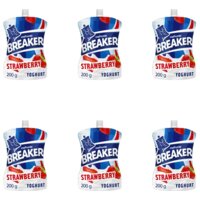 Een afbeelding van Melkunie Breaker Aardbei yoghurt 6-pack