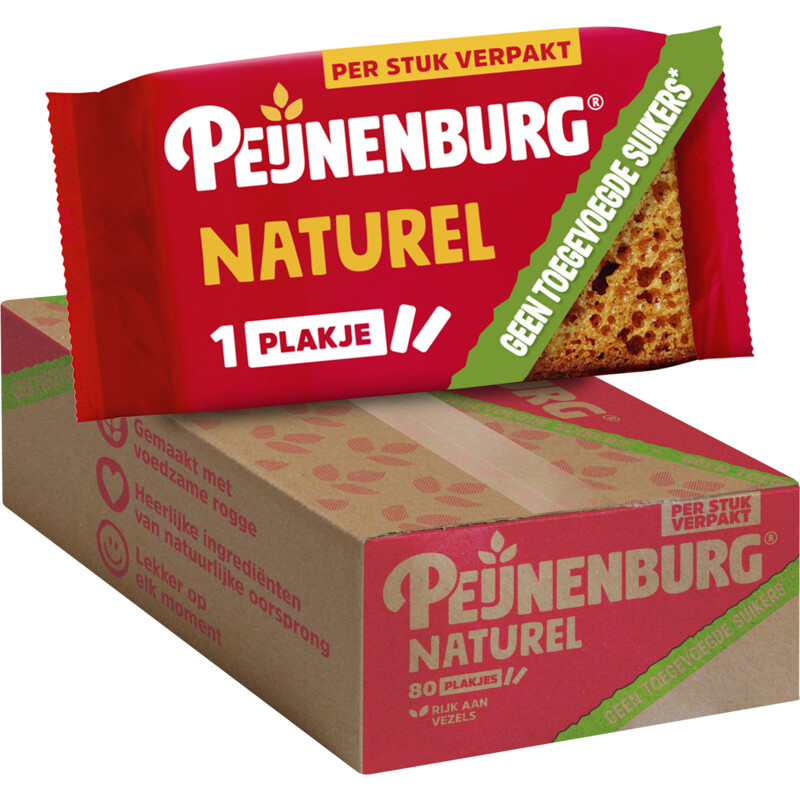 Een afbeelding van Peijnenburg Verpakte sneetjes ontbijtkoek zero%