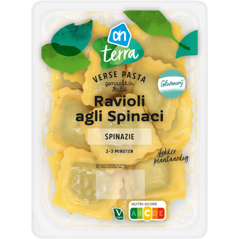 Een afbeelding van AH Terra Plantaardig ravioli agli spinaci
