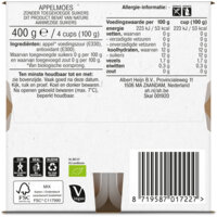 Een afbeelding van AH Biologisch Appelmoes 0% suiker toegevoegd