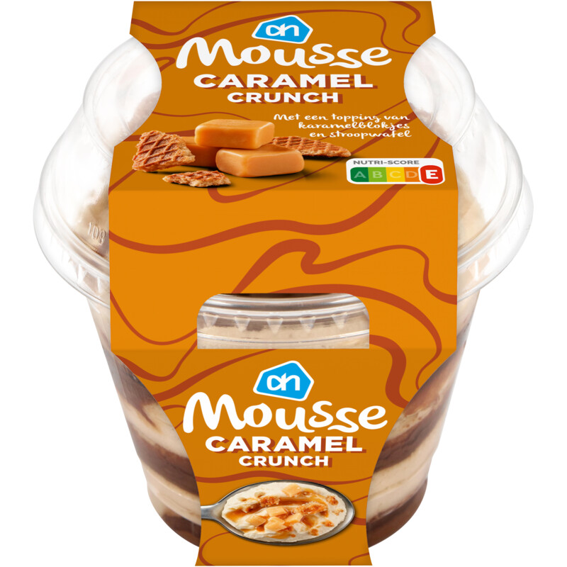 Een afbeelding van AH Mousse caramel crunch