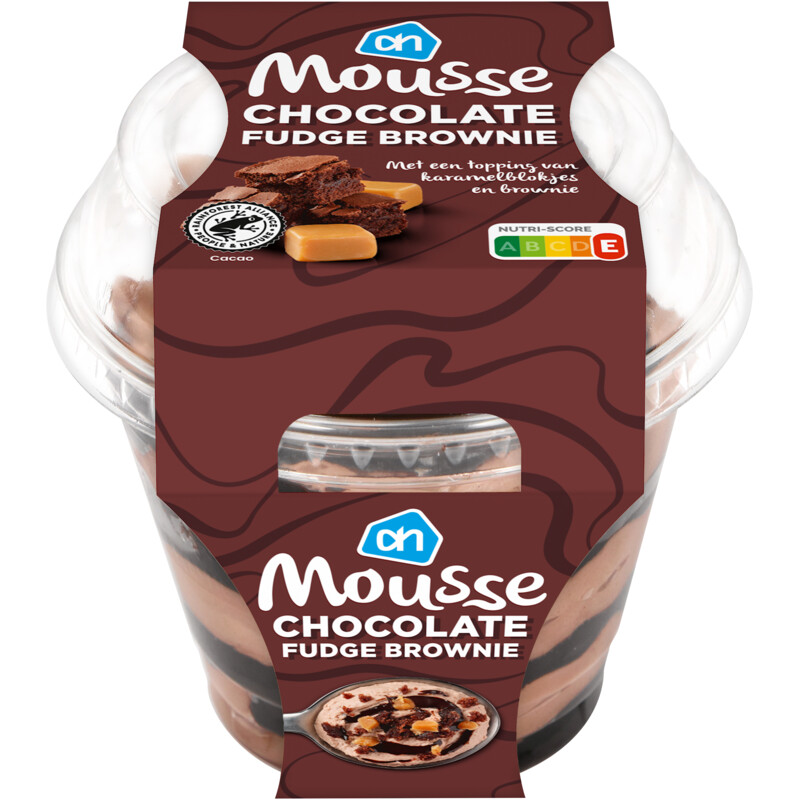 Een afbeelding van AH Mousse chocolate fudge brownie