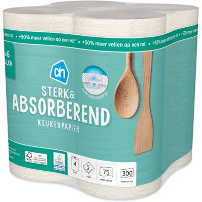pdp-image-AH Keukenpapier sterk & abs 4=6 rollen
