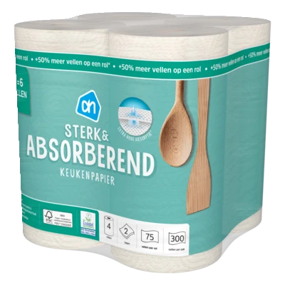 pdp-image-AH Keukenpapier sterk & abs 4=6 rollen
