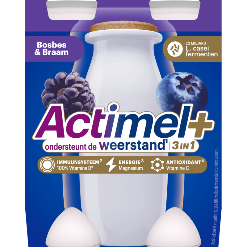 Een afbeelding van Actimel 3in1 drinkyoghurt bosbes & braam
