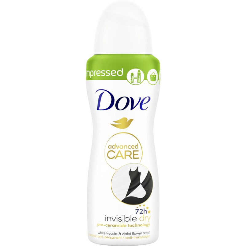 Een afbeelding van Dove Invisible dry compressed deodorant spray